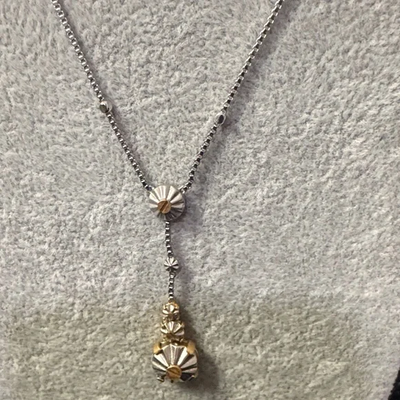 Coach Two-Tone Pendant Necklace - Picture 3 of 5